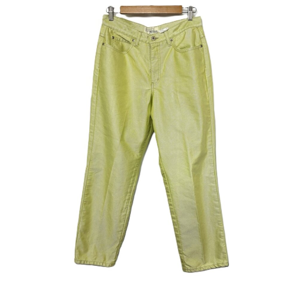 * Reflect Vtg  Y2K Jeans Light Lime Green Straight Leg Size 12